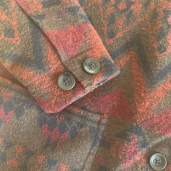 Weatherproof Vintage Aztec Sherpa Lined Jacket Coat Button Down Brown Women’s M - Picture 4 of 10